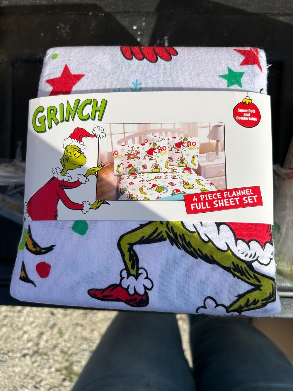 Grinch Flannel Sheet Set